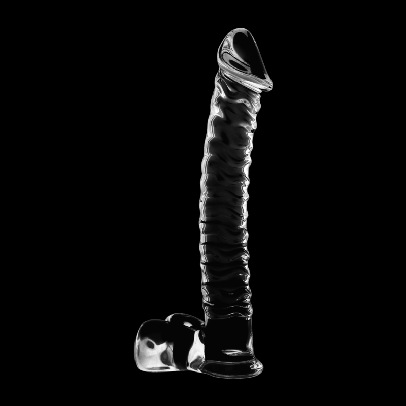 NEBULA SERIES BY IBIZA - DILDO MODELLO 23 IN VETRO BOROSILICATO TRASPARENTE 21.5 CM -O- 4 CM