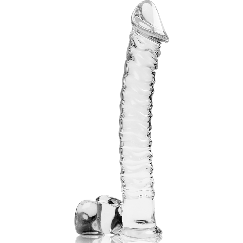 NEBULA SERIES BY IBIZA - DILDO MODELLO 23 IN VETRO BOROSILICATO TRASPARENTE 21.5 CM -O- 4 CM