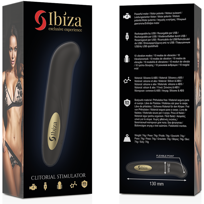STIMOLATORE CLITORIDEO, RICARICABILE USB, 10 MODALITÀ VIBRAZIONE