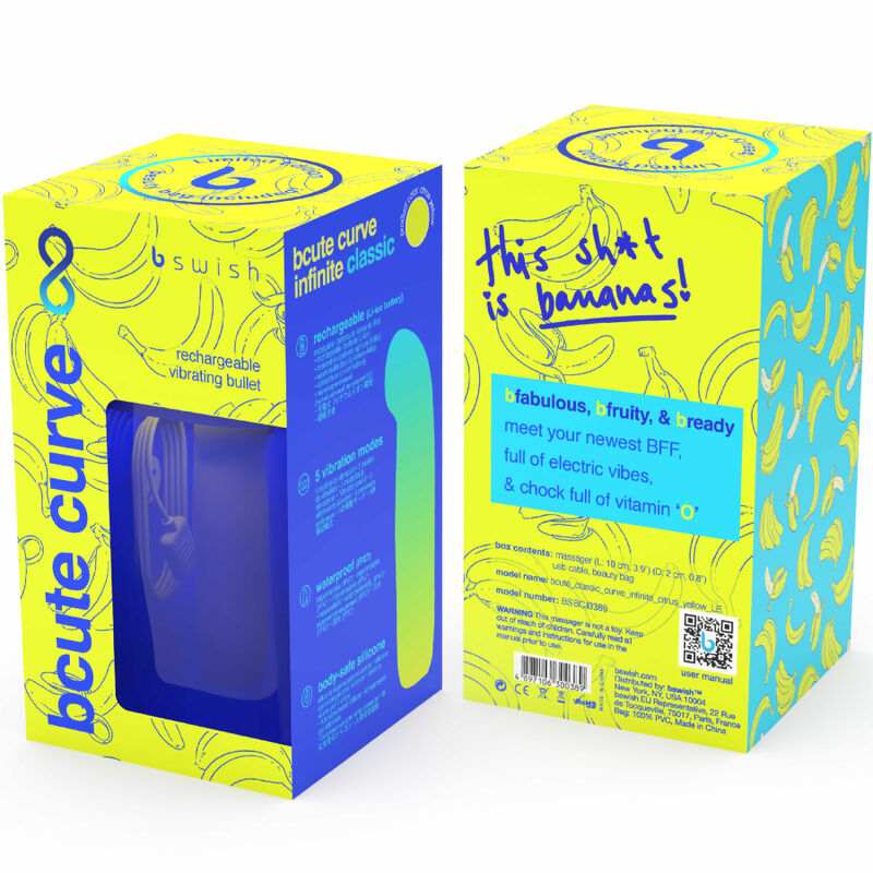 B SWISH BCUTE CURVE INFINITE CLASSIC LIMITED EDITION - VIBRATORE RICARICABILE IN SILICONE GIALLO