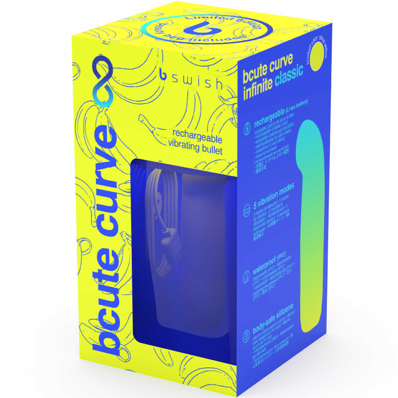 B SWISH BCUTE CURVE INFINITE CLASSIC LIMITED EDITION - VIBRATORE RICARICABILE IN SILICONE GIALLO