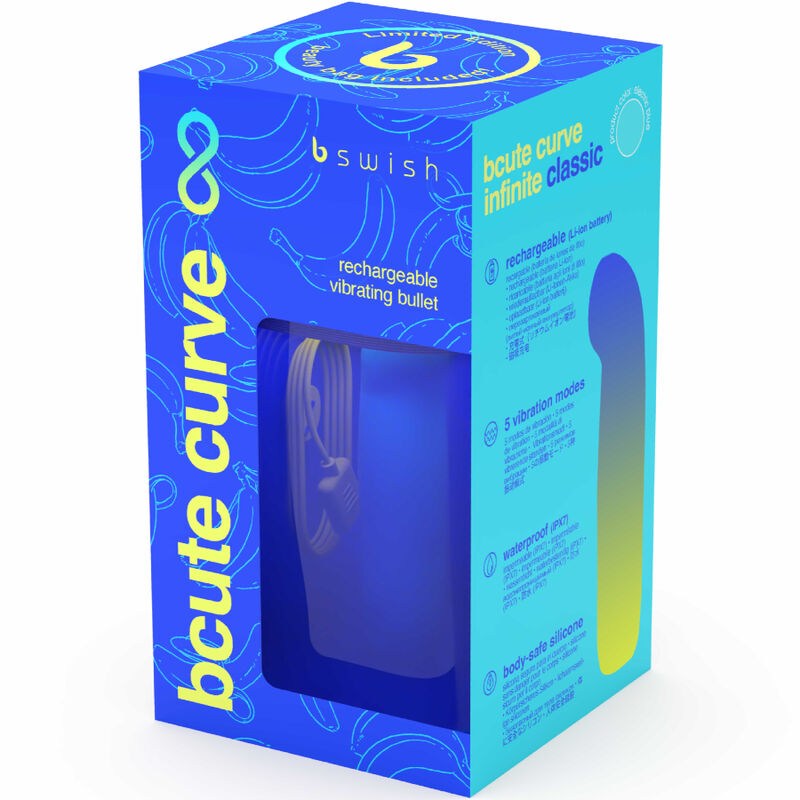 B SWISH - BCUTE CURVE INFINITE CLASSIC LIMITED EDITION  VIBRATORE RICARICABILE IN SILICONE BLU