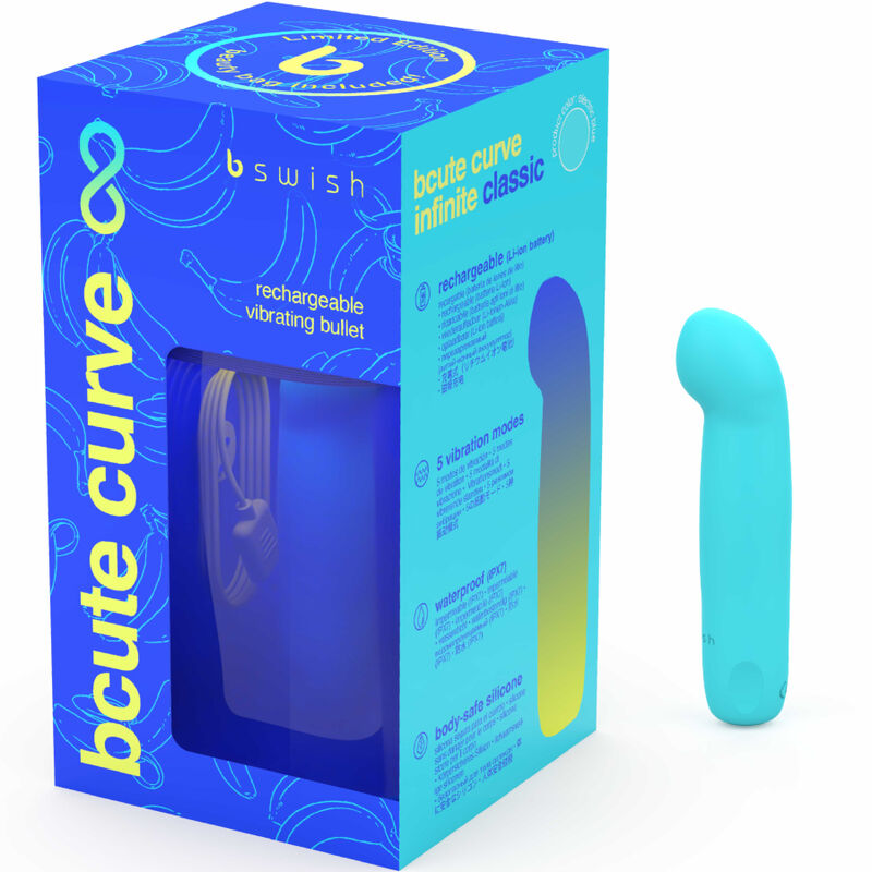 B SWISH - BCUTE CURVE INFINITE CLASSIC LIMITED EDITION  VIBRATORE RICARICABILE IN SILICONE BLU