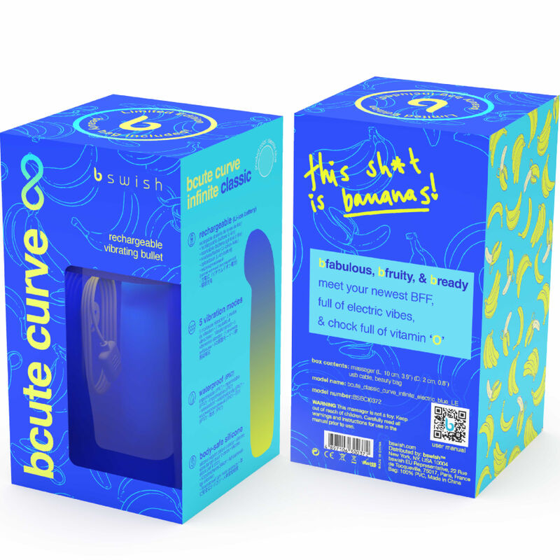 B SWISH - BCUTE CURVE INFINITE CLASSIC LIMITED EDITION  VIBRATORE RICARICABILE IN SILICONE BLU