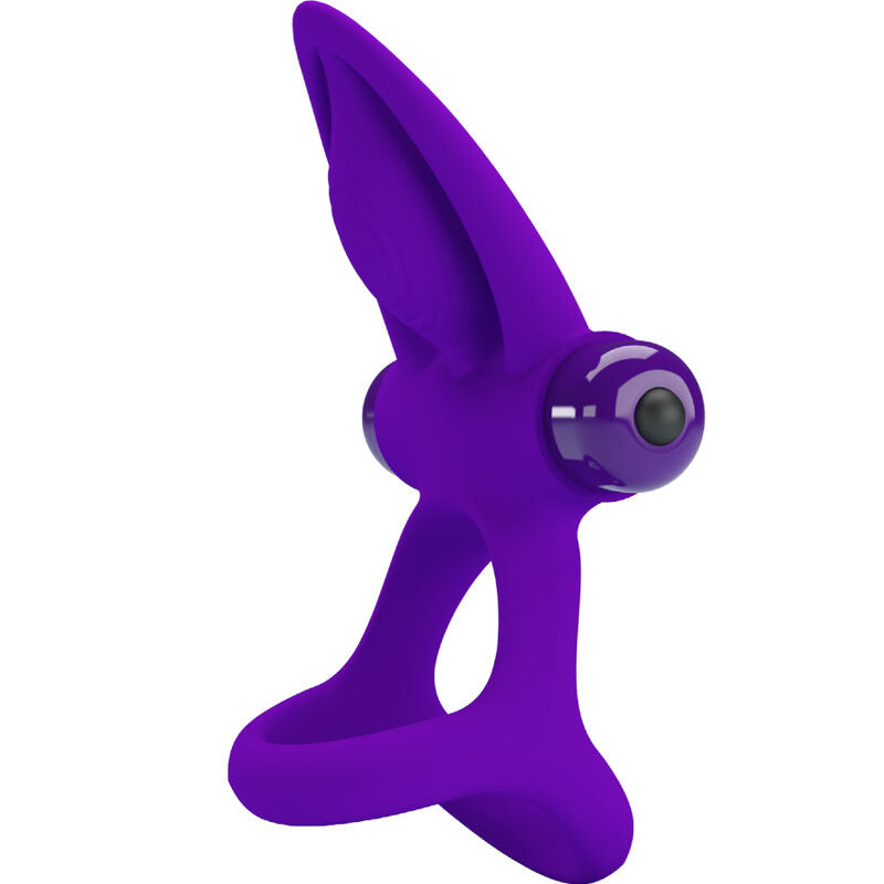 PRETTY LOVE - ANELLO PENE VIBRANTE 10 FUNZIONI IN SILICONE VIOLA