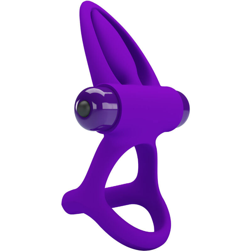 PRETTY LOVE - ANELLO PENE VIBRANTE 10 FUNZIONI IN SILICONE VIOLA