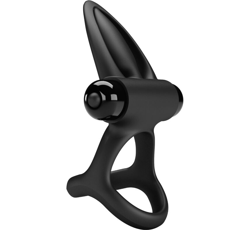 PRETTY LOVE - ANELLO PENE VIBRANTE 10 FUNZIONI SILICONE NERO