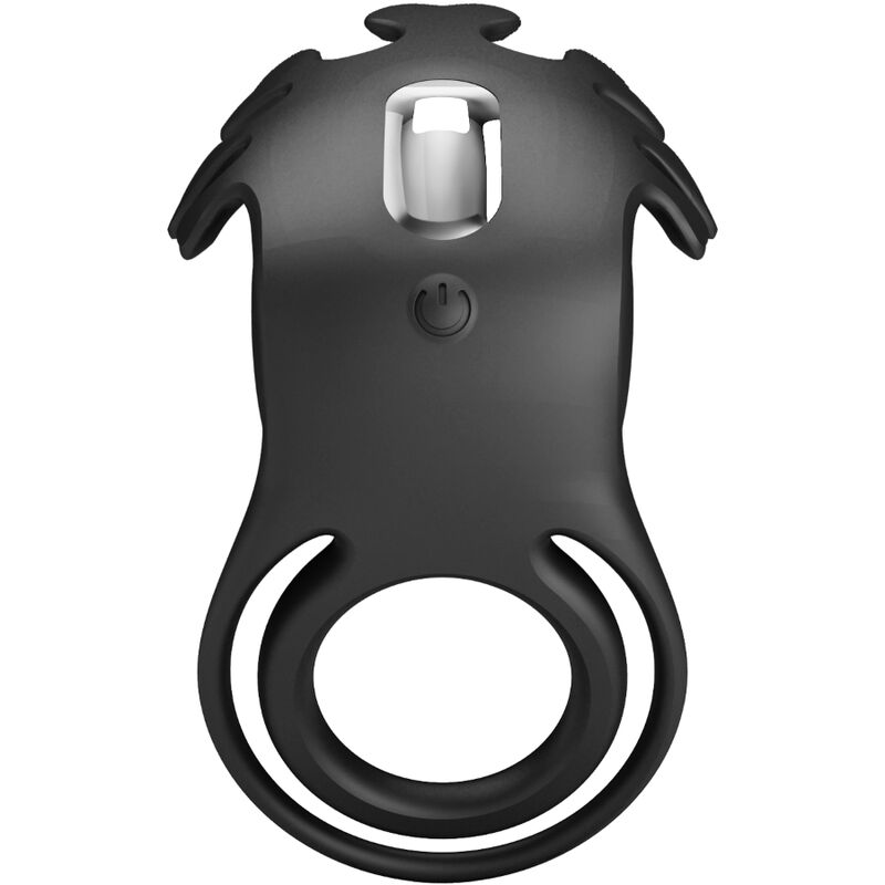 PRETTY LOVE - ANELLO PENE DOPPIO RUBEN VIBRANTE CON STIMOLATORE NERO