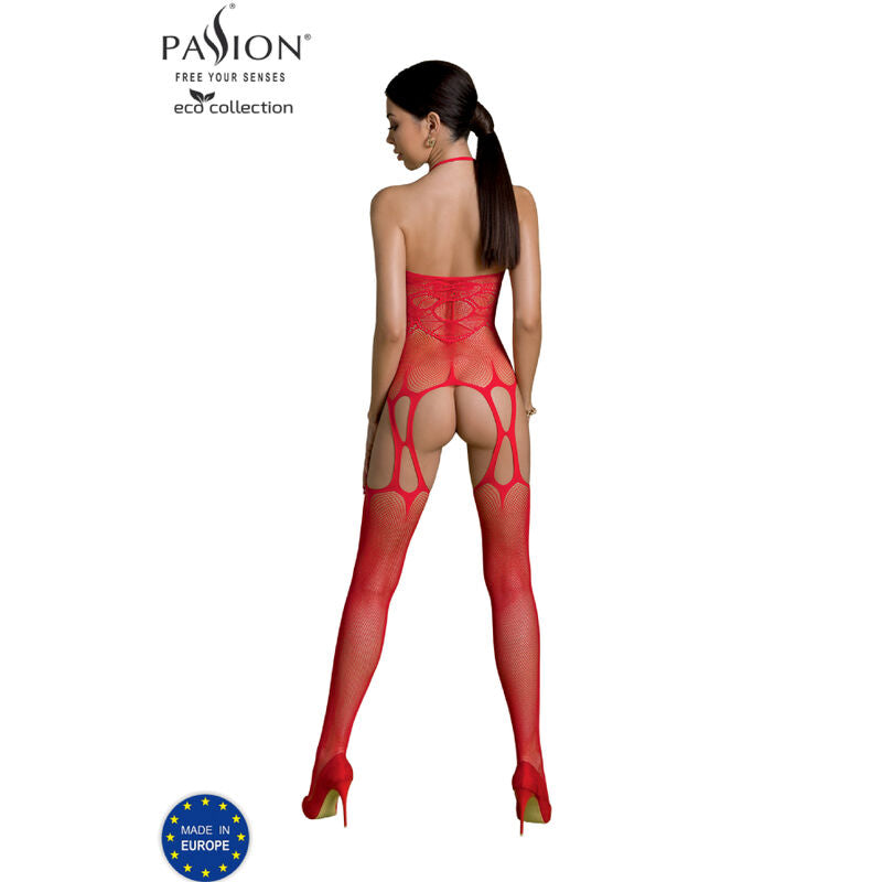PASSION - BODYSTOCKING DONNA BS002 ECO ROSSO T/U