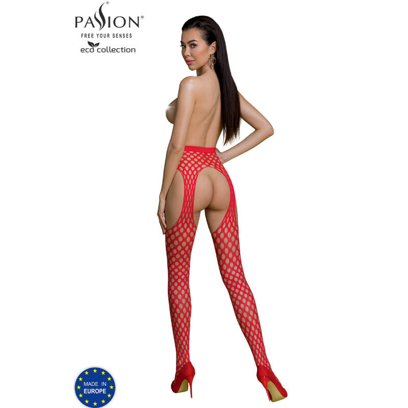PASSION - COLLANT CON REGGICALZE S003 ECO ROSSO T/U