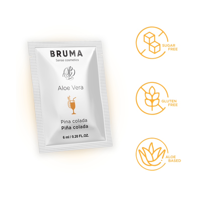 BRUMA - GEL LUBRIFICANTE CON ALOE VERA AROMA PINA COLADA MONODOSE 6 ML