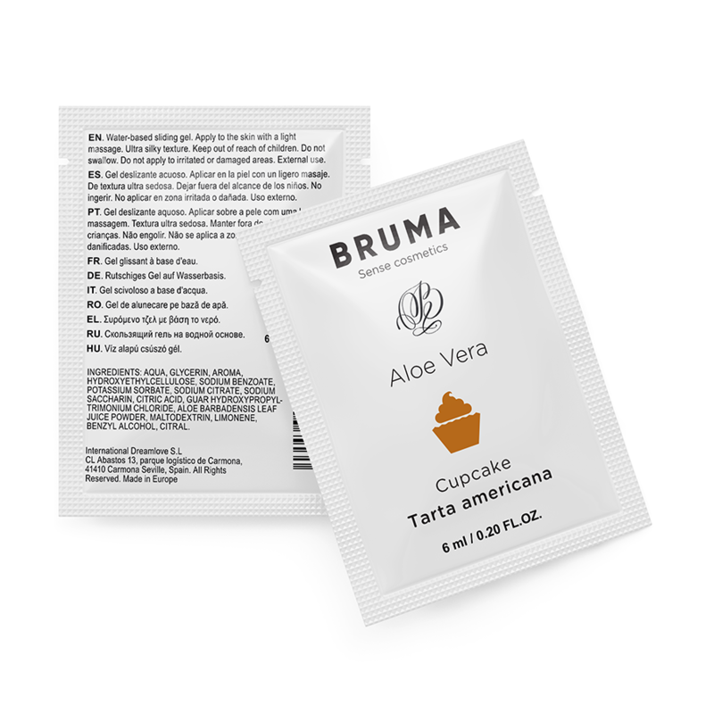 BRUMA - GEL LUBRIFICANTE CON ALOE VERA AROMA CUPCAKE MONODOSE 6 ML