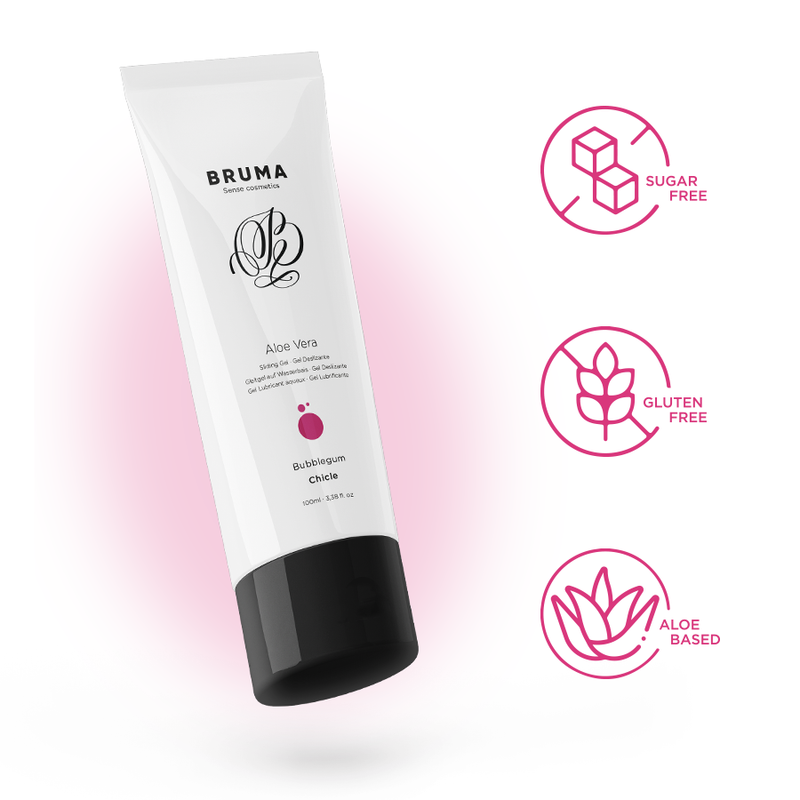 LUBRIFICANTE A BASE D'ACQUA CON ALOE VERA, FORMULA DELICATA, AROMA BUBBLEGUM