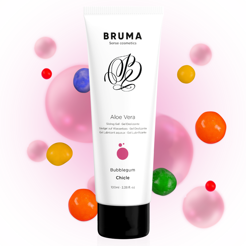LUBRIFICANTE A BASE D'ACQUA CON ALOE VERA, FORMULA DELICATA, AROMA BUBBLEGUM