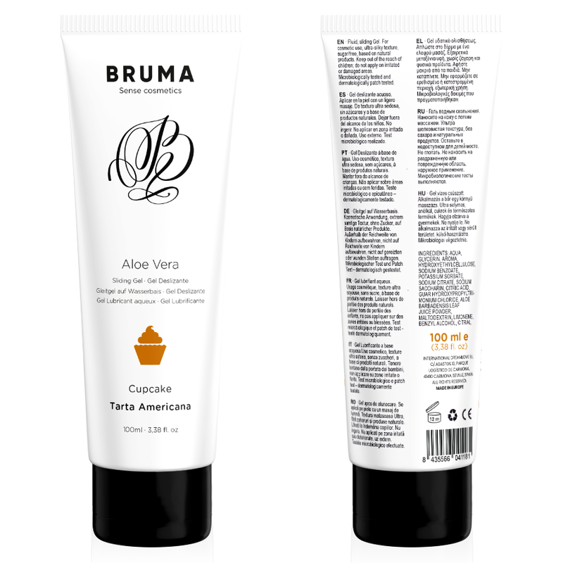 LUBRIFICANTE A BASE D'ACQUA CON ALOE VERA, TEXTURE SETOSA, AROMA CUPCAKE