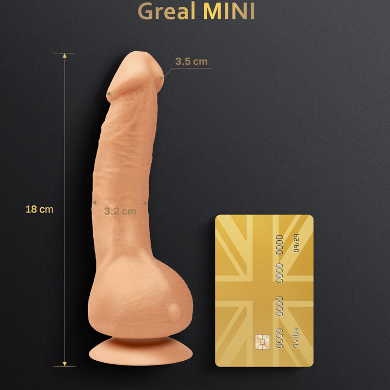 G-VIBE - GREAL MINI  VIBRATORE DILDO IN SILICONE NATURALE