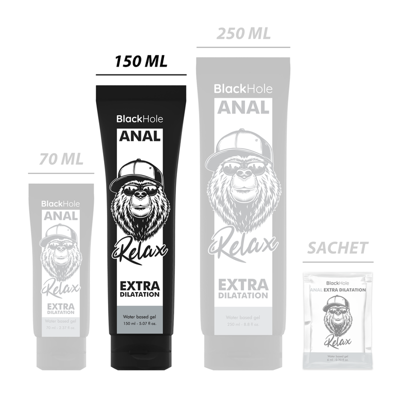 BLACK HOLE -  GEL A BASE D'ACQUA DILATAZIONE ANALE 150 ML