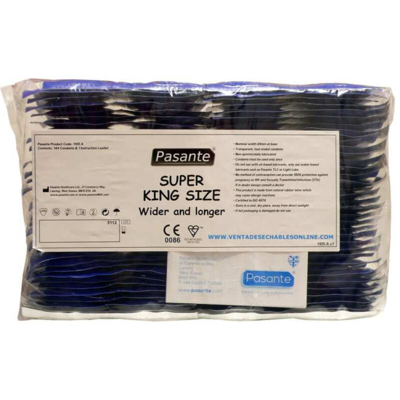 PASANTE - KING SIZE PRESERVATIVI PIÙ LUNGHI E LARGHI 144 PZ