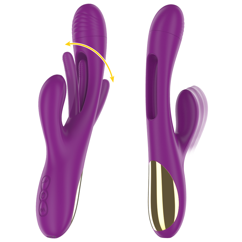 INTENSE - APOLO VIBRATORE MULTIFUNZIONE  CON MOVIMENTO OSCILLANTE RICARICABILE VIOLA