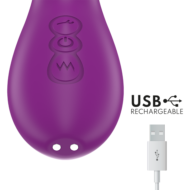 INTENSE - APOLO VIBRATORE MULTIFUNZIONE  CON MOVIMENTO OSCILLANTE RICARICABILE VIOLA