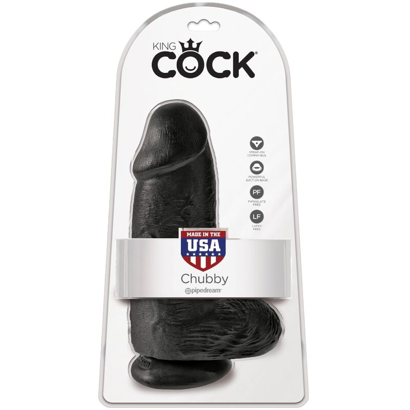 KING COCK - DILDO REALISTICO CHUBBY 23 CM NERO