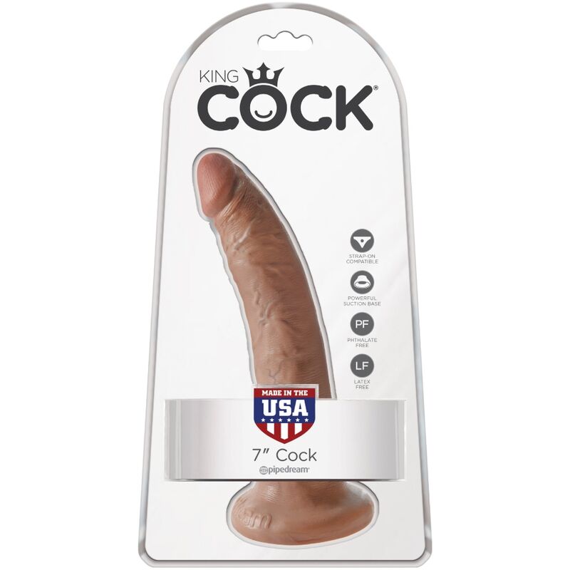 KING COCK - DILDO REALISTICO 17.5 CM CARAMEL