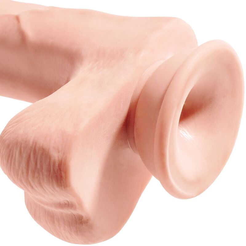 KING COCK - DILDO REALISTICO CON TESTICOLI 3D 24.8 CM NUDE