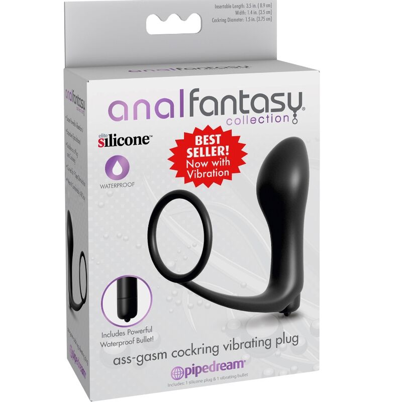 ANELLO PENE CLASSIC CON PLUG ANALE ASS-GASM PLUG