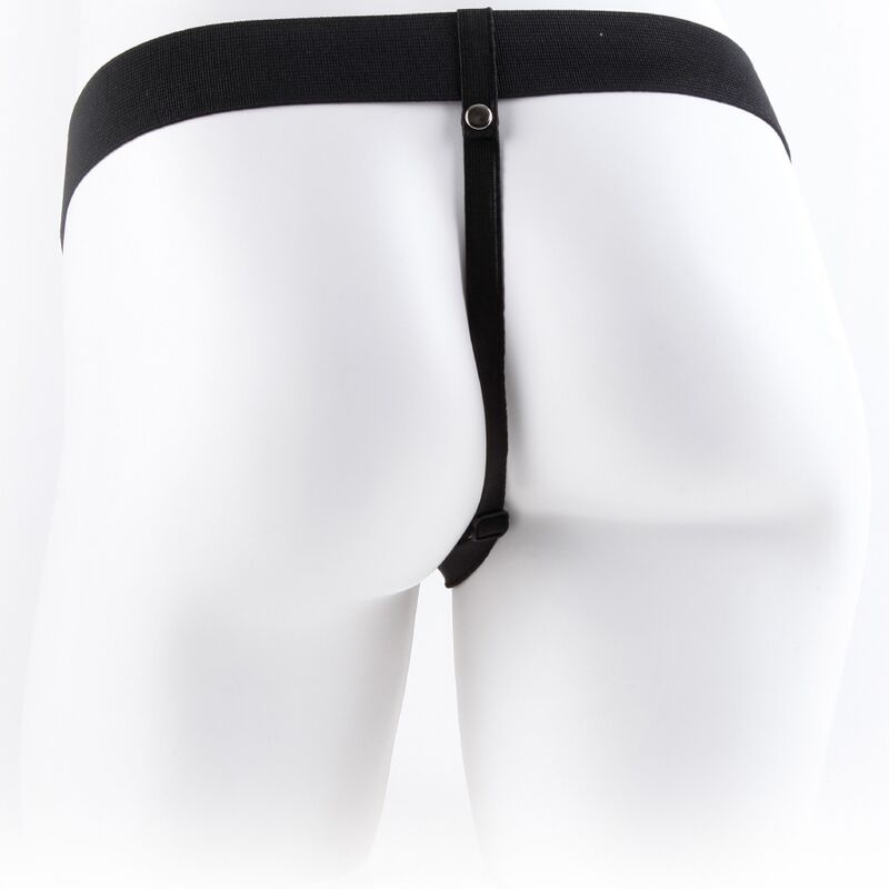 FETISH FANTASY SERIES - HARNESS REGOLABILE CON PENE REALISTICO E TESTICOLI TELECOMANDO 17,8 CM