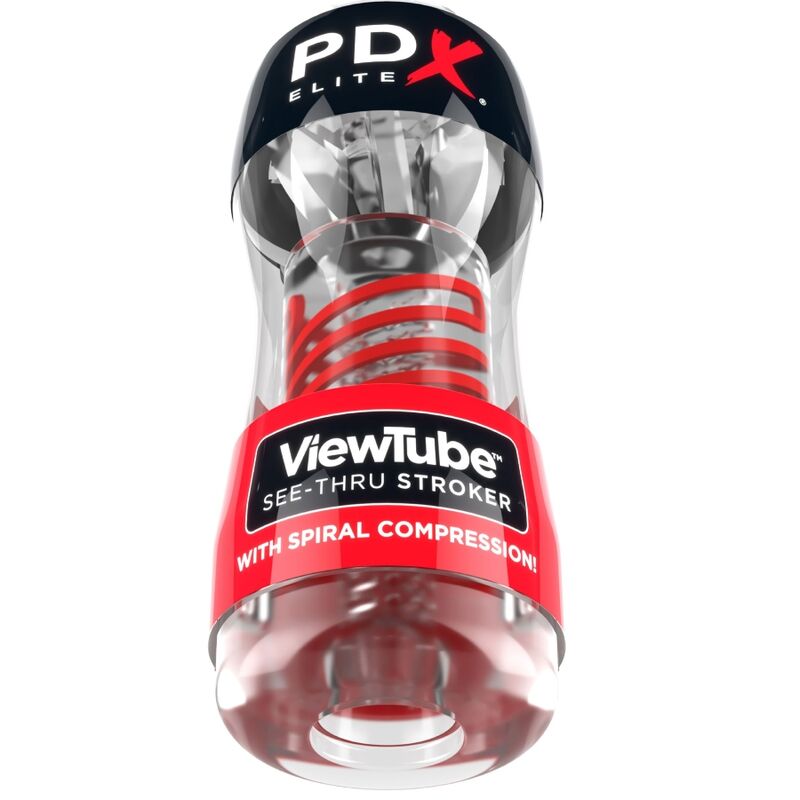 PDX ELITE - VIEWTUBE 2  MASTURBATORE CON COMPRESSIONE A SPIRALE TRASPARENTE