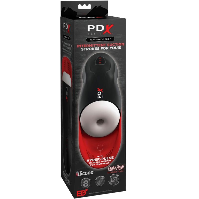 PDX ELITE - FAP-O-MATIC PRO MASTURBATORE CON BASE PER TESTICOLI