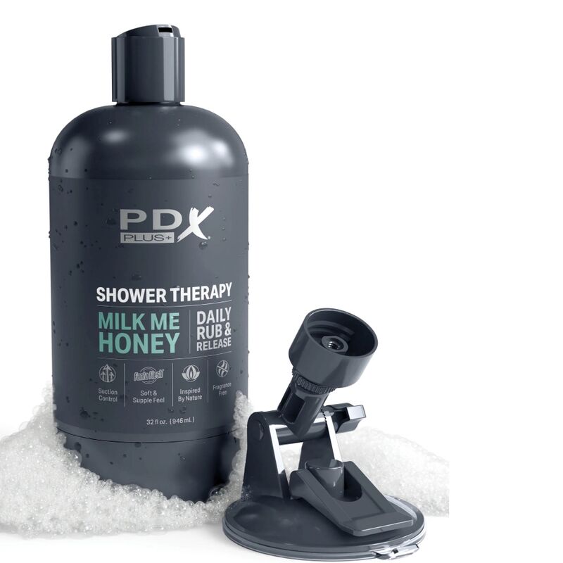 PDX PLUS - SHOWER THERAPY MASTURBATORE  CON DESIGN FLACONE DI SHAMPOO MILK ME HONEY