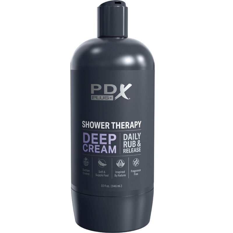 PDX PLUS - MASTURBATORE DESIGN DISCRETO IN BOTTIGLIA DI SHAMPOO DEEP CREAM TRASPARENTE