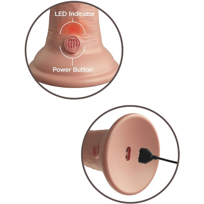 KING COCK - ELITE DILDO REALISTICO VIBRANTE IN SILICONE 15.2 CM