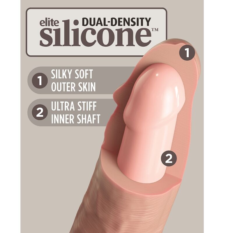 KING COCK - ELITE DILDO REALISTICO VIBRANTE CON TELECOMANDO IN SILICONE 23 CM