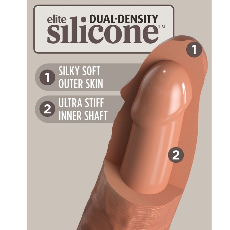 KING COCK - ELITE COMFY HARNESS REGOLABILE CON DILDO 17.8 CM