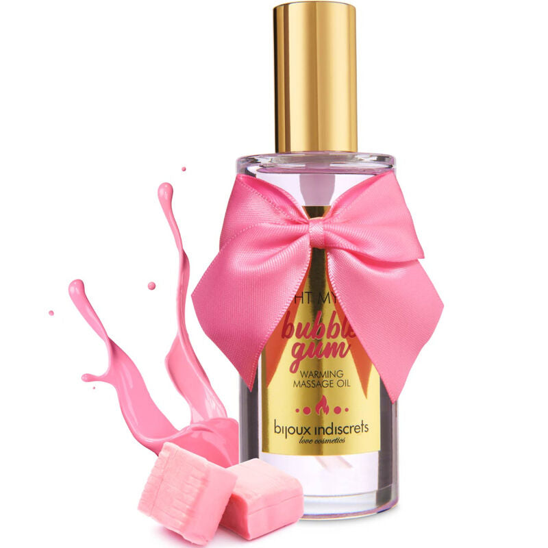 BIJOUX - INDISCRETS LIGHT MY FIRE OLIO DA MASSAGGIO AROMA BUBBLEGUM EFFETTO CALORE 