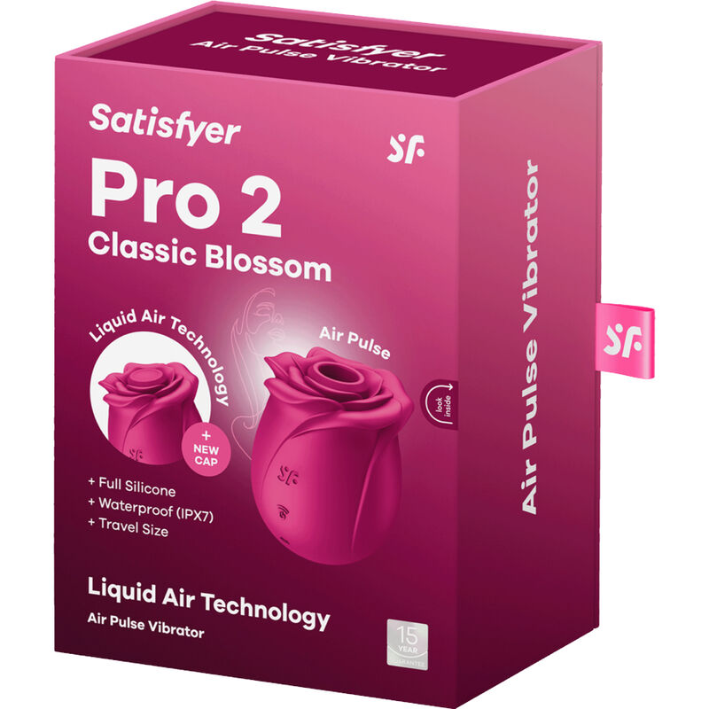 SATISFYER - AIR PULSE PRO 2 CLASSIC BLOSSOM SUCCHIA CLITORIDE A ONDE DI PRESSIONE