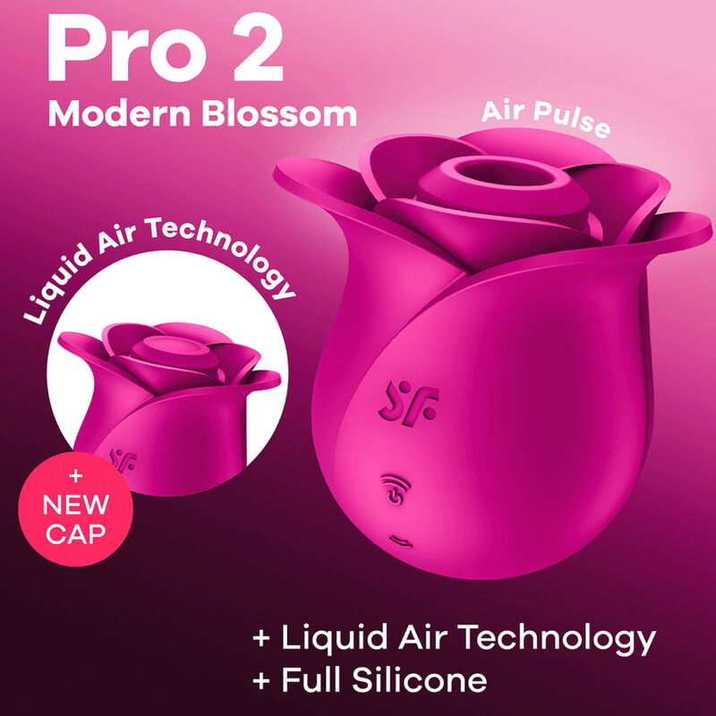 SATISFYER - AIR PULSE PRO 2 MODERN BLOSSOM VIBRATORE SUCCHIA CLITORIDE A ONDE DI PRESSIONE