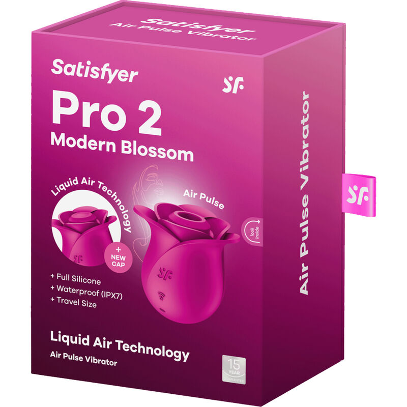 SATISFYER - AIR PULSE PRO 2 MODERN BLOSSOM VIBRATORE SUCCHIA CLITORIDE A ONDE DI PRESSIONE