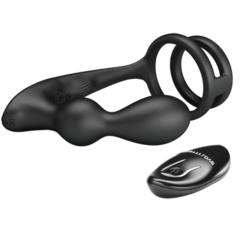 PRETTY LOVE - ANELLO PENE MARSHALL CON PLUG ANALE VIBRANTE E TELECOMANDO