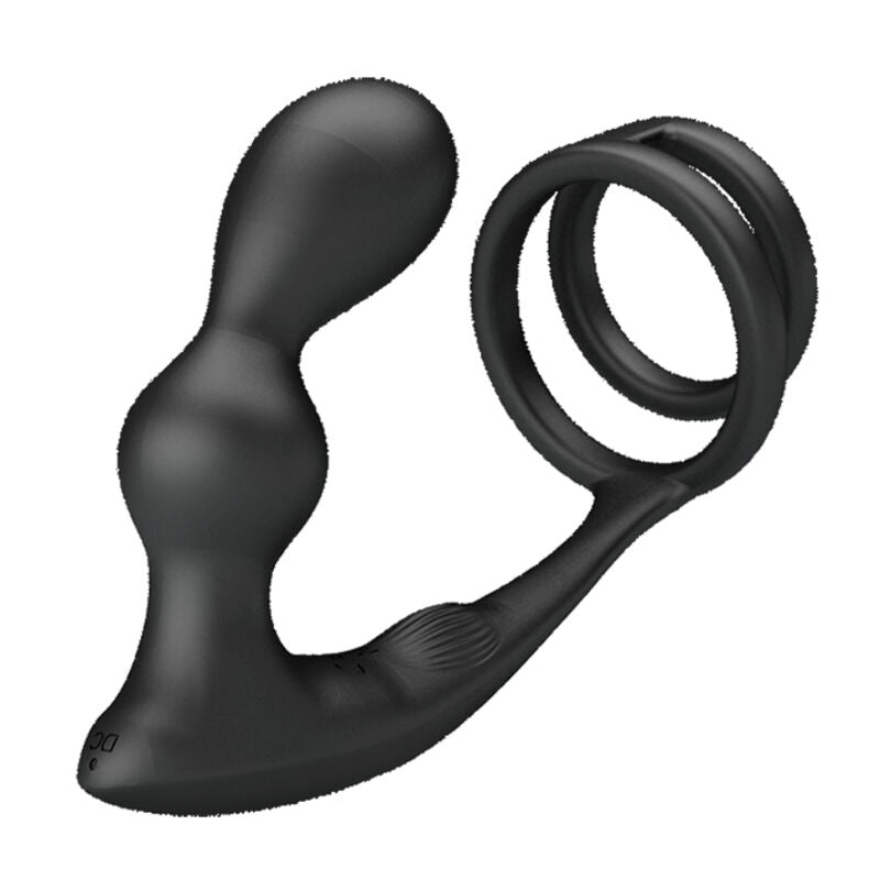 PRETTY LOVE - ANELLO PENE MARSHALL CON PLUG ANALE VIBRANTE E TELECOMANDO