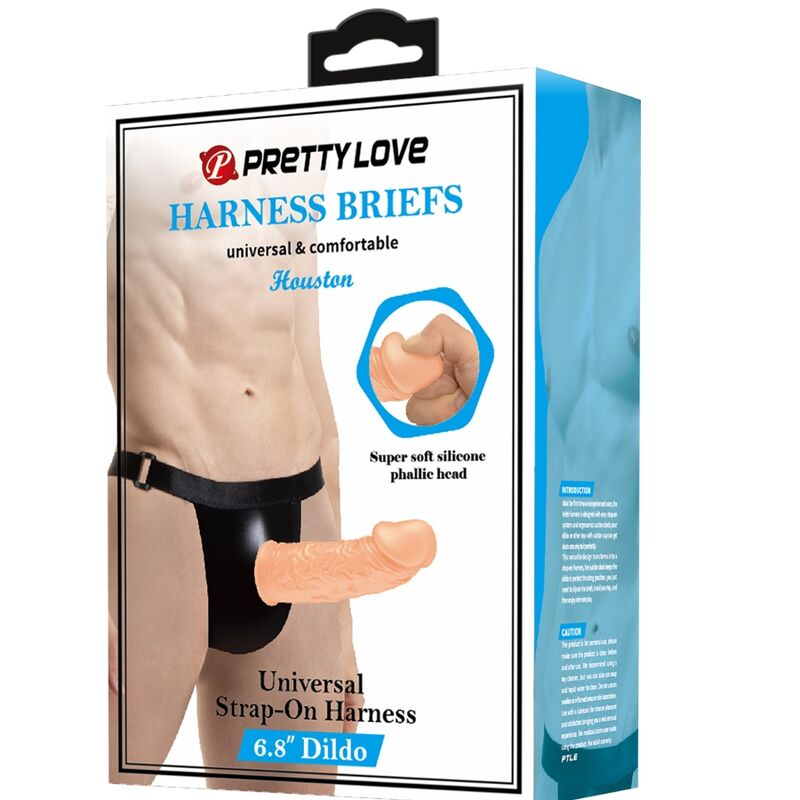 PRETTY LOVE - HARNESS SLIP UNIVERSALE HOUSTON CON DILDO VIBRANTE