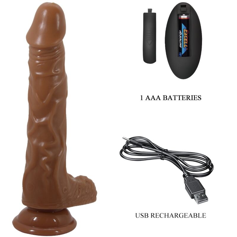DILDO REALISTICO VIBRANTE, ROTAZIONE AVANZATA, VENTOSA MANI LIBERE