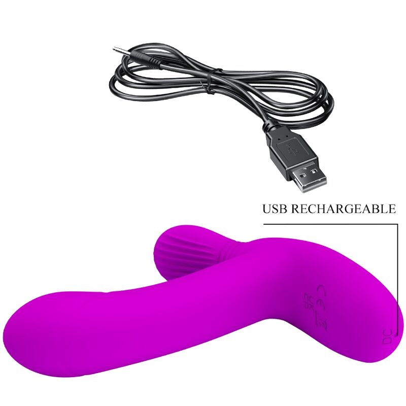 PRETTY LOVE - MASSAGGIATORE CLITORIDEO GERI CON TELECOMANDO ROSA