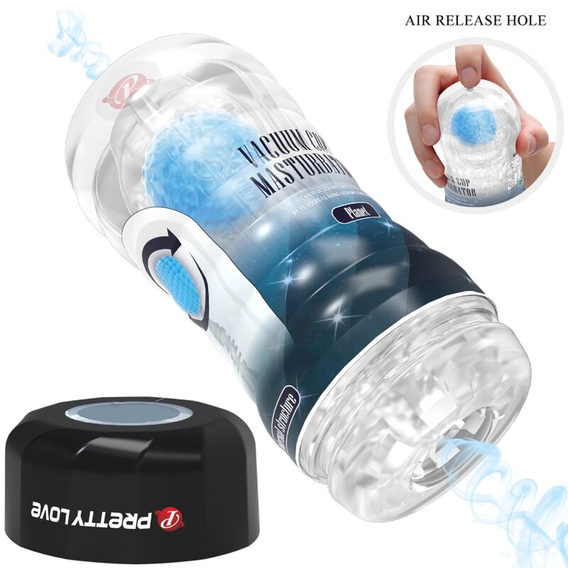 PRETTY LOVE - TUBO MASTURBATORE VACUUM CUP PLANET A SFERA ROTANTE