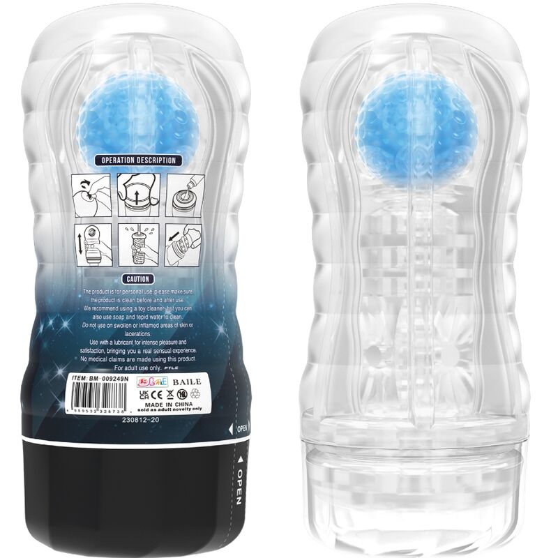 PRETTY LOVE - TUBO MASTURBATORE VACUUM CUP PLANET A SFERA ROTANTE