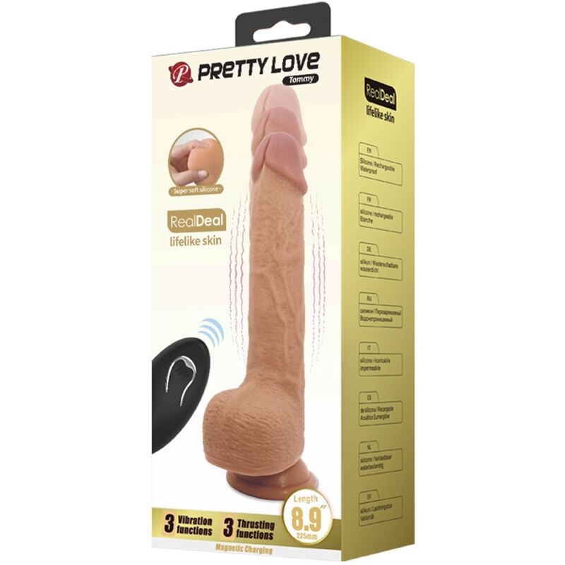 PRETTY LOVE - DILDO REALISTICO TOMMY VIBRANTE 22,5 CM
