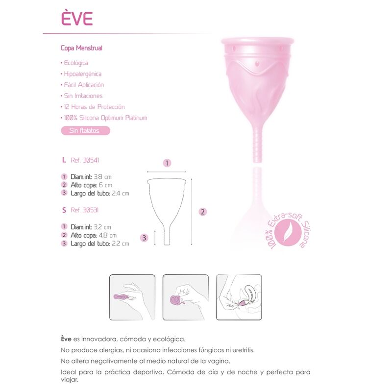 COPPETTA MESTRUALE IN SILICONE MEDICALE, PROTEZIONE 12 ORE, RIUTILIZZABILE ED ECOLOGICA