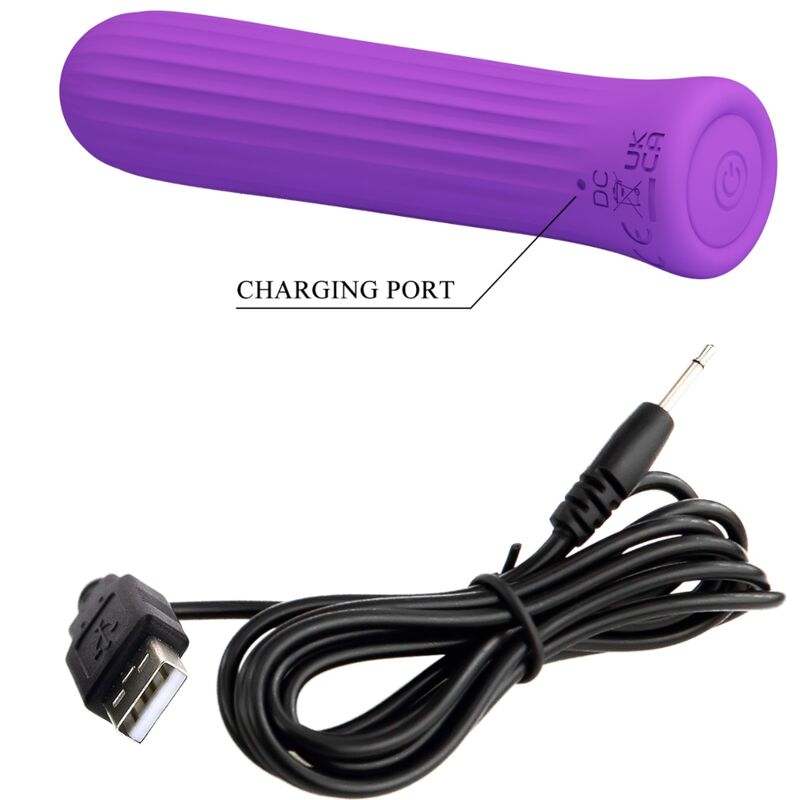 PRETTY LOVE - VIBRATORE BISHOP STIMOLATORE PUNTO G 30 FUNZIONI VIOLA